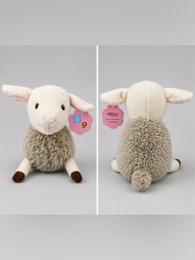 Cute Plush Lamb Stuffed Animal Toy Soft Kids Gift “Let’s Have Fun” Tag